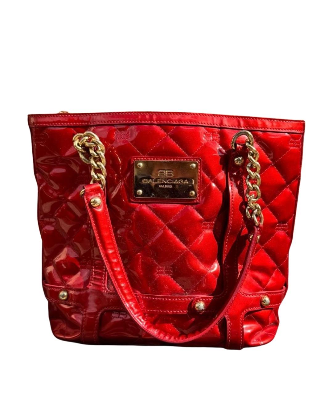 BALENCIAGA Красная сумка тоут, фото 1