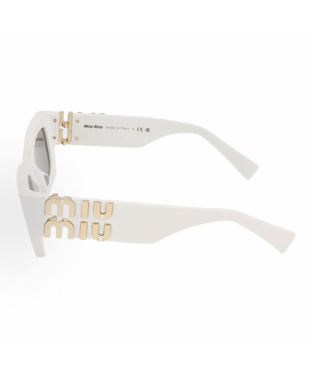 MIU MIU Белые солнцезащитные очки, фото 2
