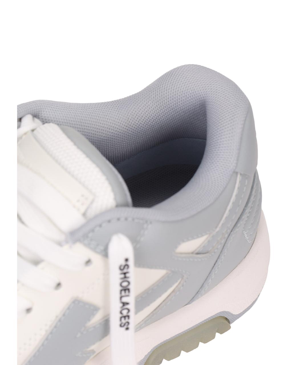 OFF-WHITE Серые кожаные кроссовки, фото 6