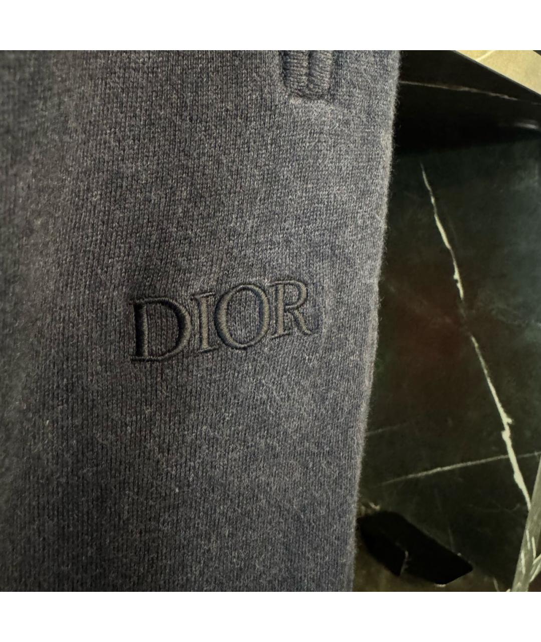 CHRISTIAN DIOR Темно-синие хлопковые повседневные брюки, фото 4