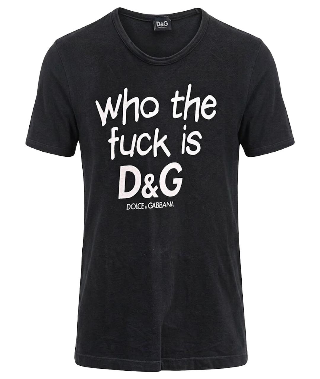 DOLCE&GABBANA Черная хлопковая футболка, фото 1