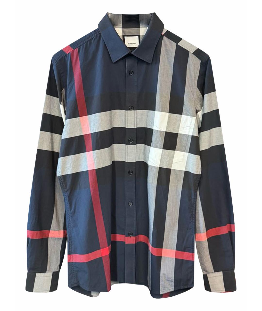 BURBERRY Синяя хлопковая кэжуал рубашка, фото 1