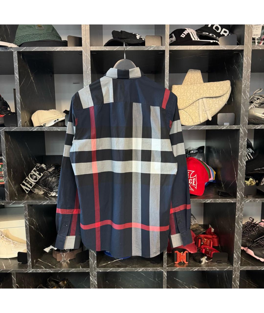 BURBERRY Синяя хлопковая кэжуал рубашка, фото 2