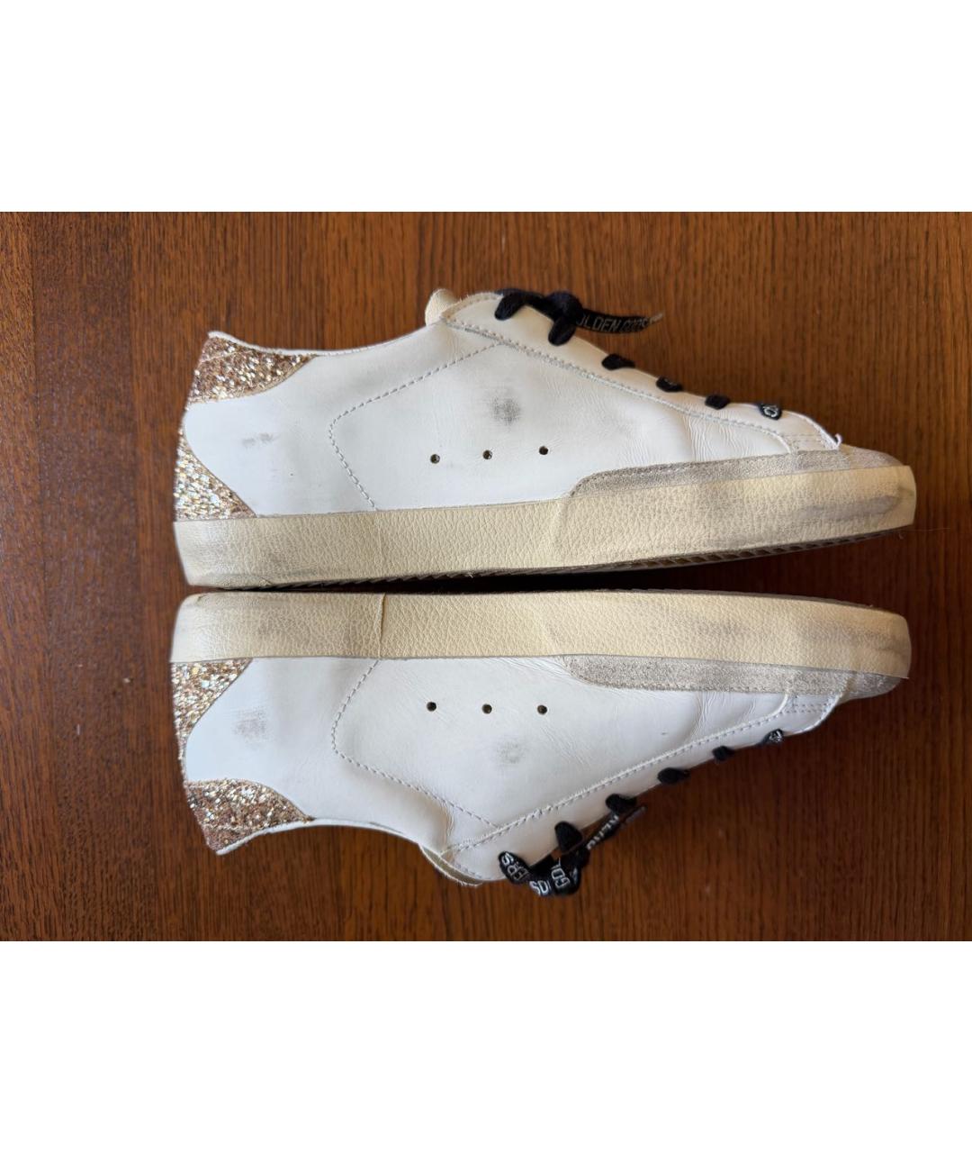GOLDEN GOOSE Белые кожаные кеды, фото 5