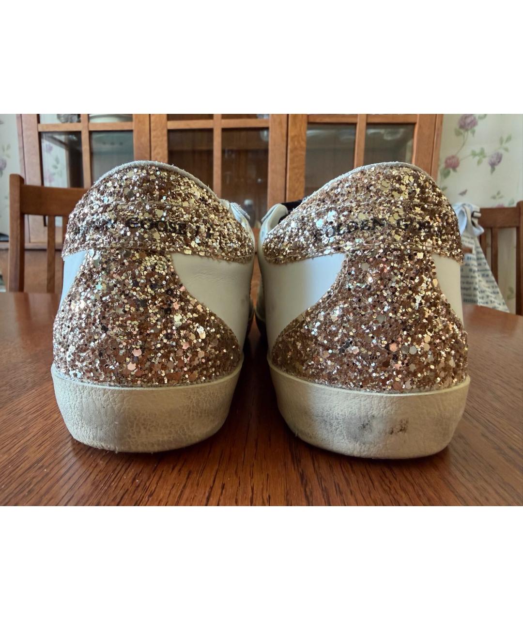 GOLDEN GOOSE Белые кожаные кеды, фото 4
