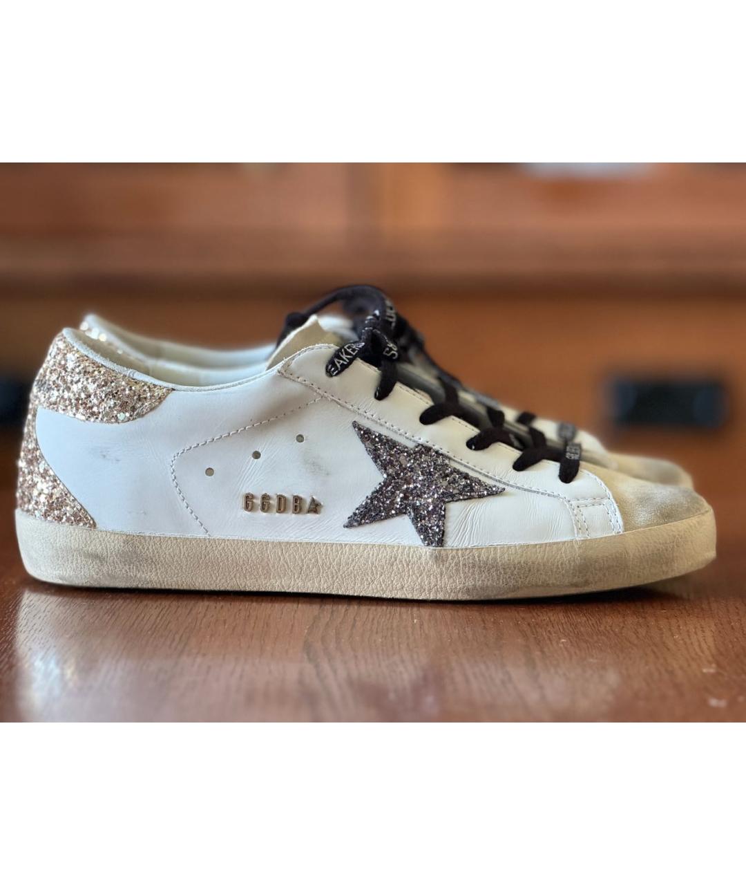 GOLDEN GOOSE Белые кожаные кеды, фото 9