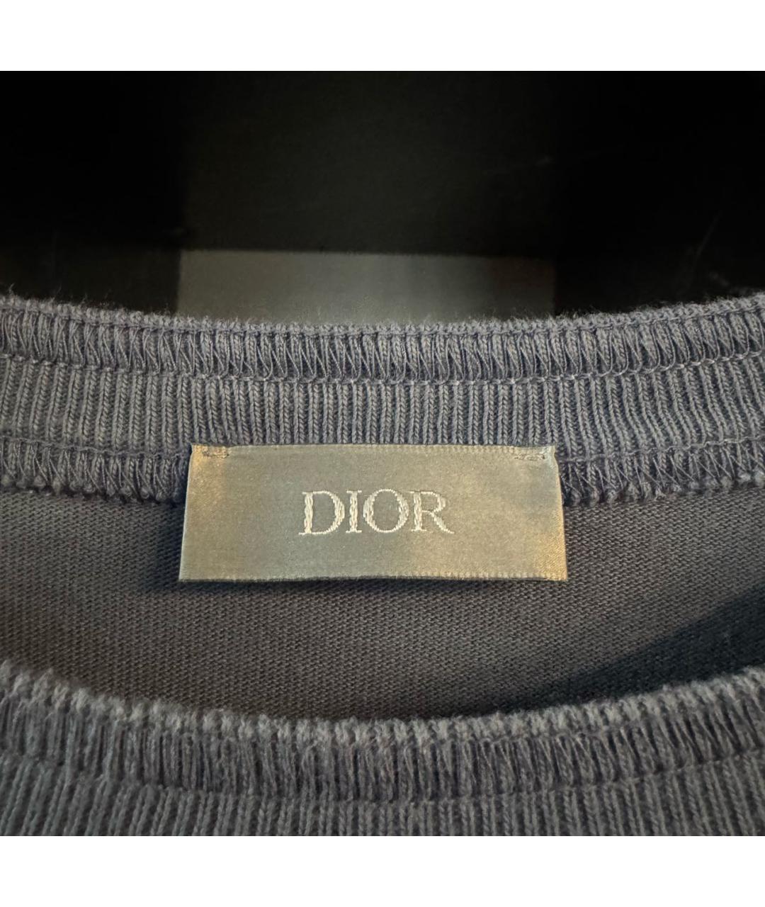 CHRISTIAN DIOR Голубая хлопковая футболка, фото 6