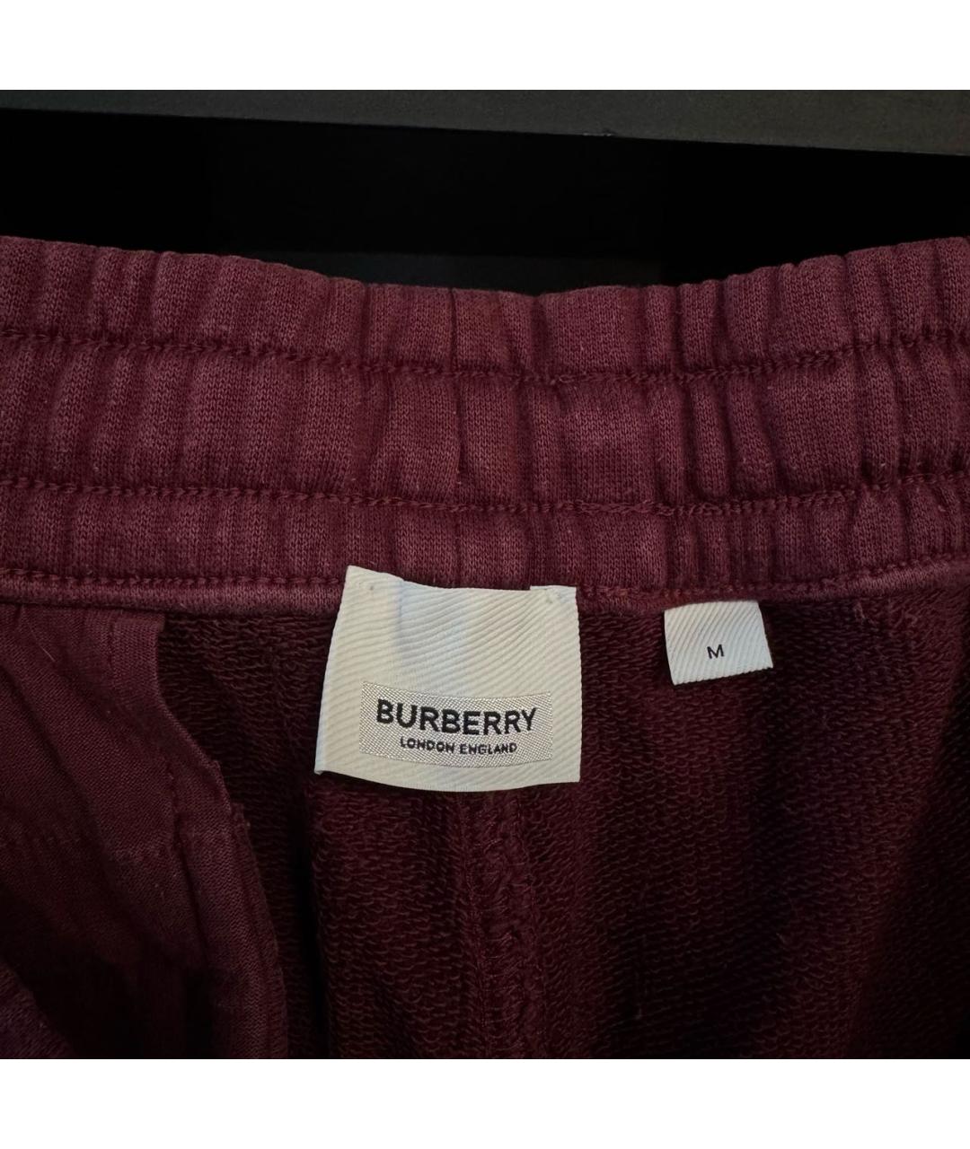 BURBERRY Бордовые хлопковые шорты, фото 5