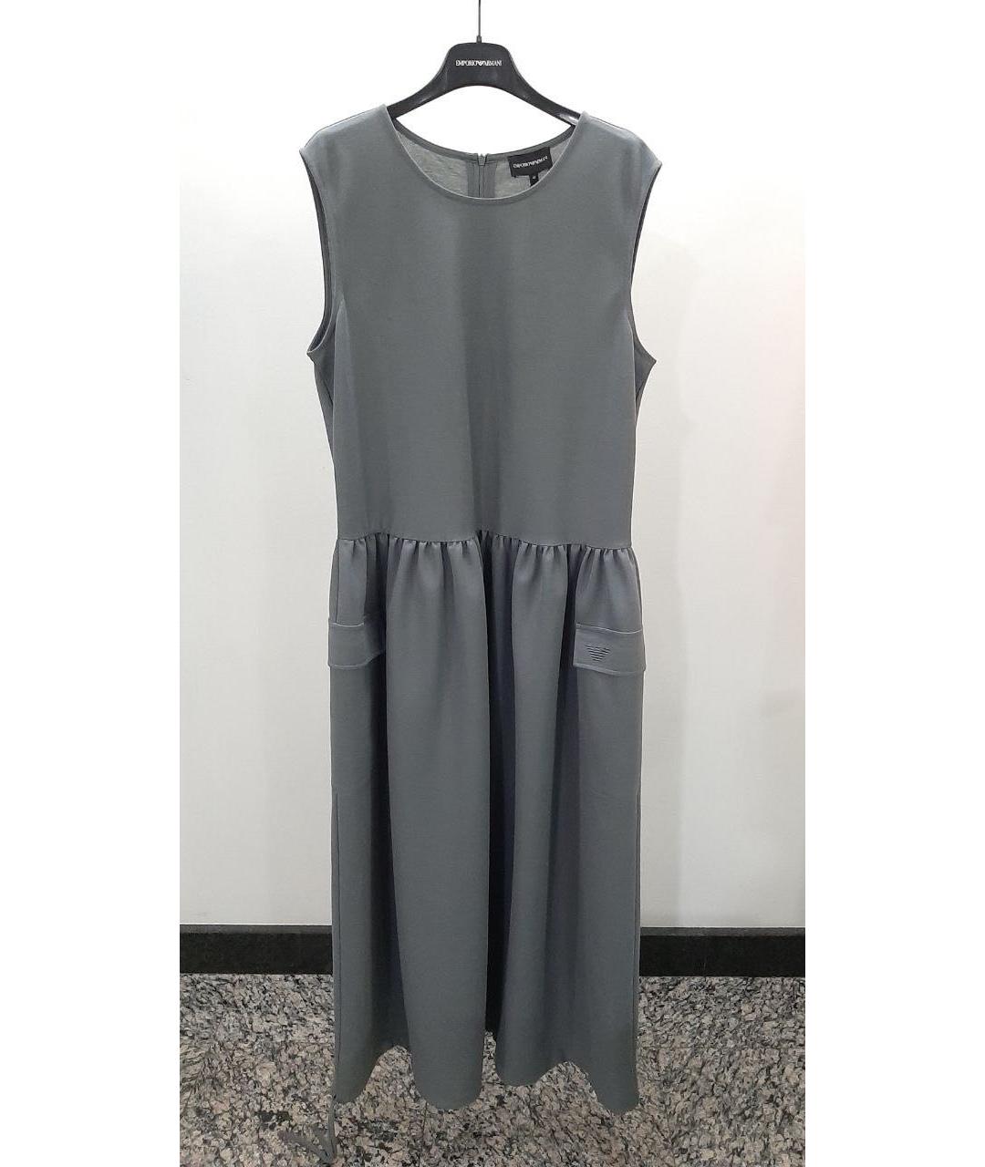 EMPORIO ARMANI Серое повседневное платье, фото 3