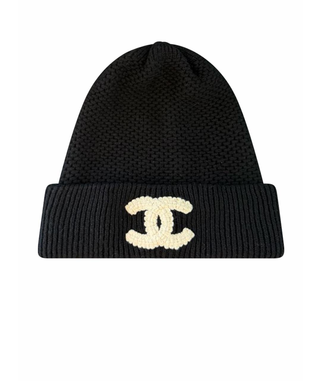 CHANEL Черная шапка, фото 1