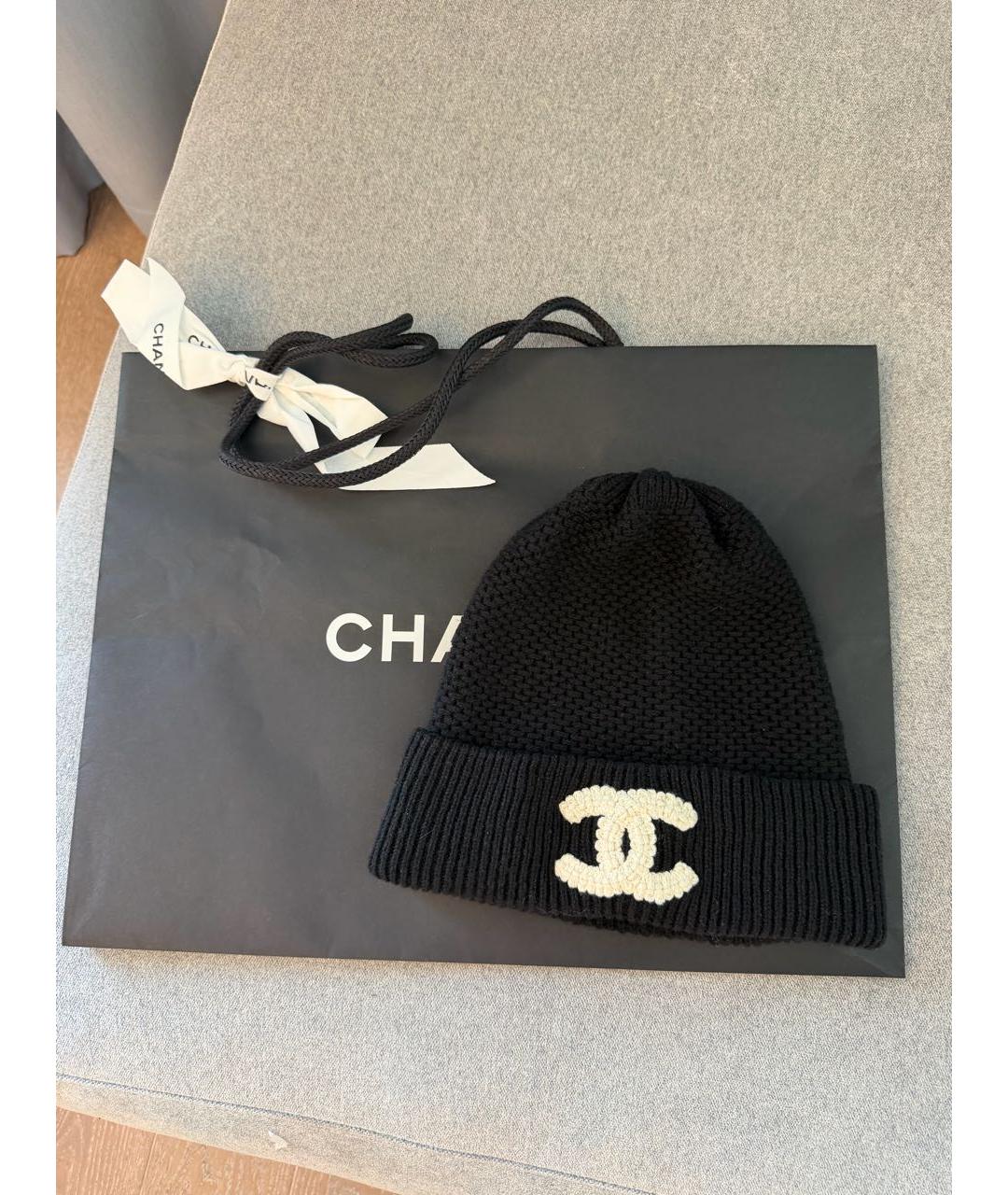 CHANEL Черная шапка, фото 3