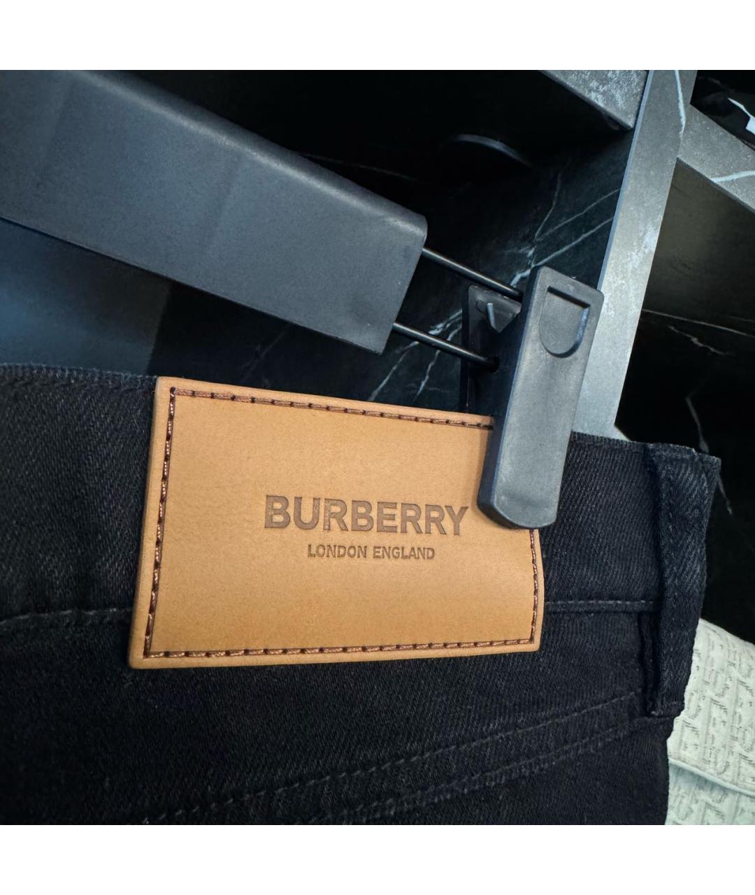BURBERRY Черные хлопковые джинсы скинни, фото 5