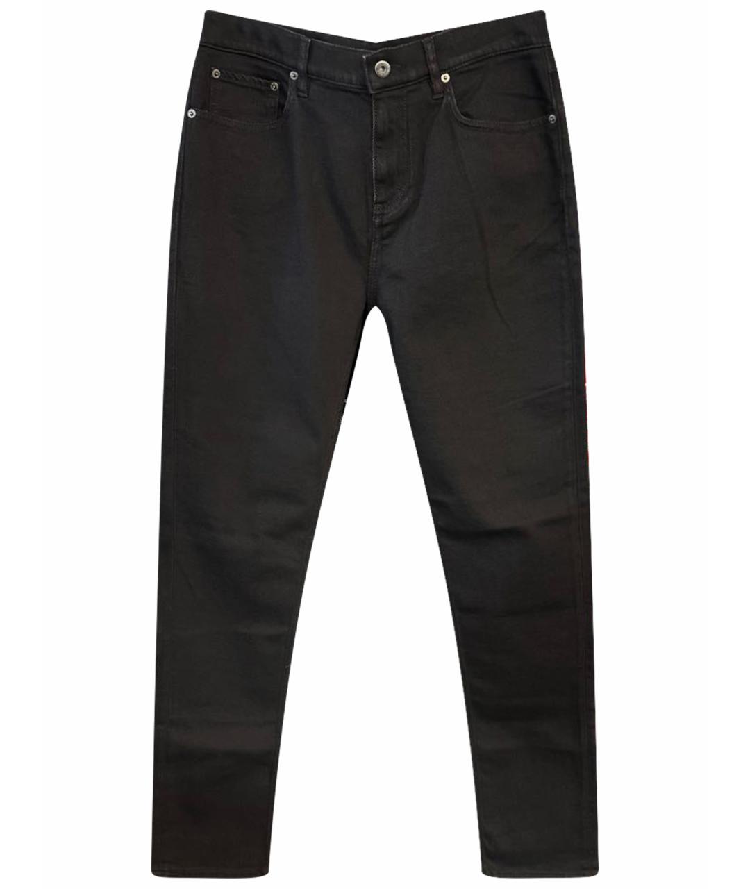 BURBERRY Черные хлопковые джинсы скинни, фото 1