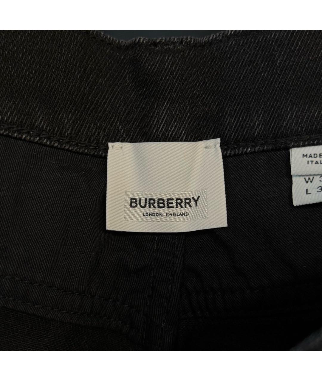 BURBERRY Черные хлопковые джинсы скинни, фото 6