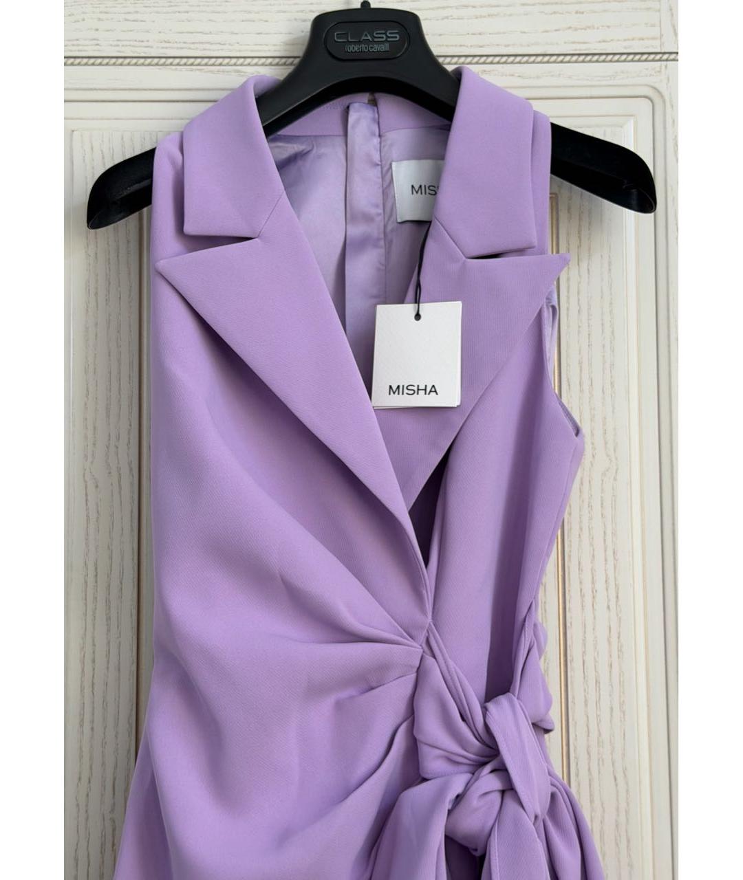 MISHA COLLECTION Фиолетовое полиэстеровое вечернее платье, фото 3