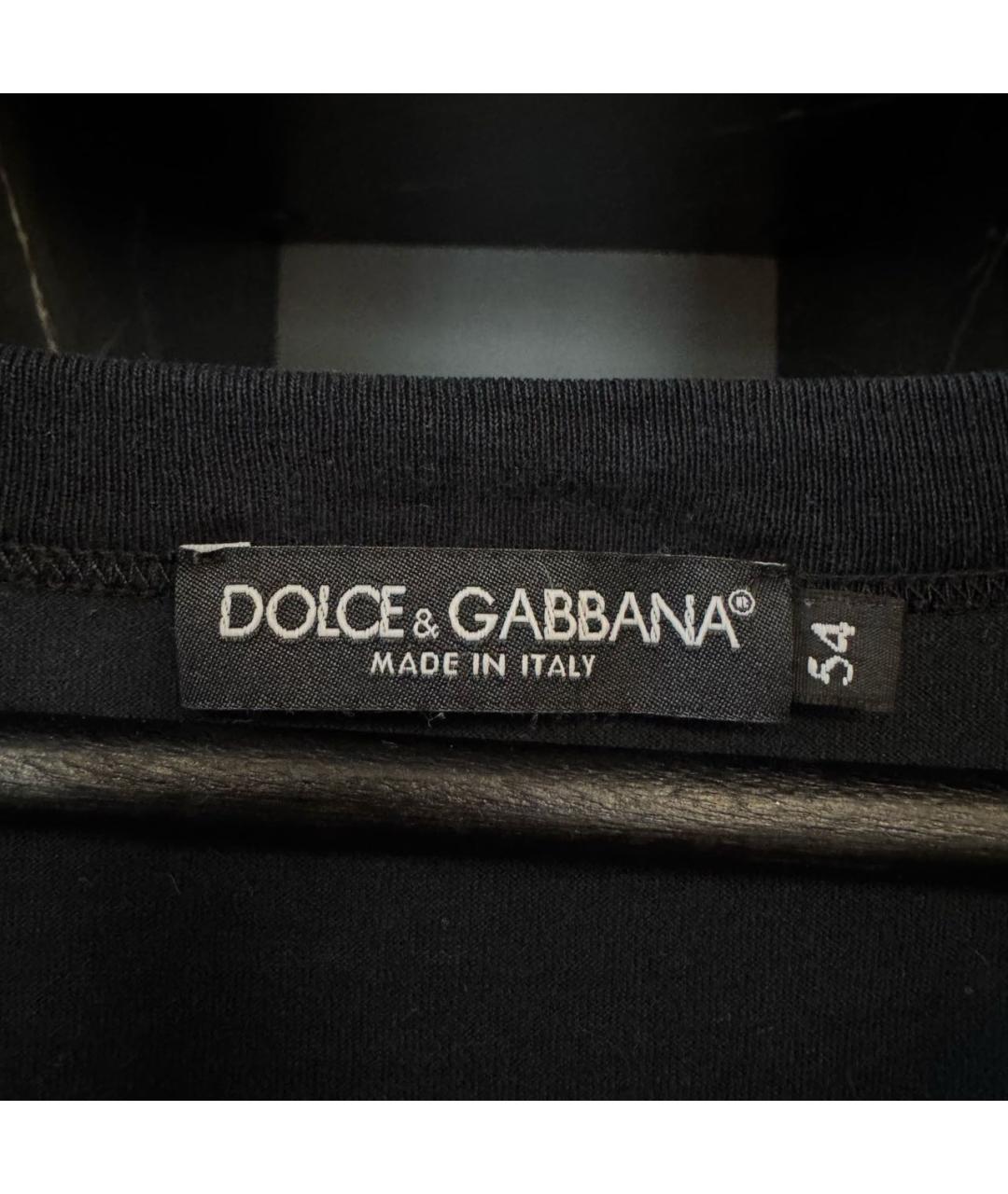 DOLCE&GABBANA Черная хлопковая майка, фото 5