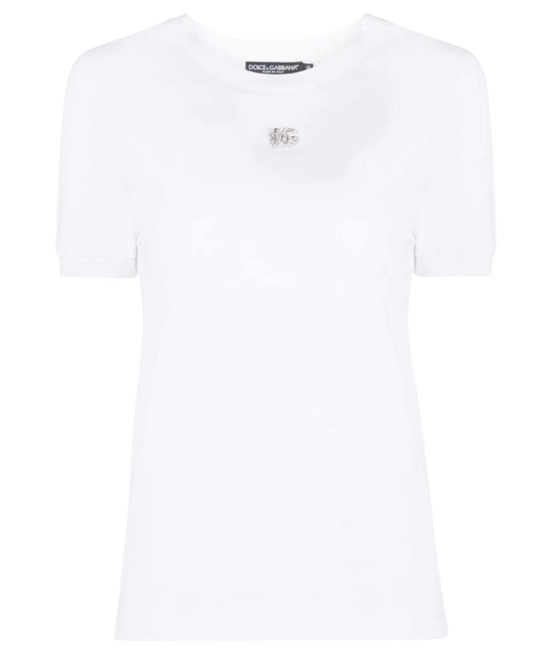 DOLCE&GABBANA Белая хлопковая футболка, фото 1