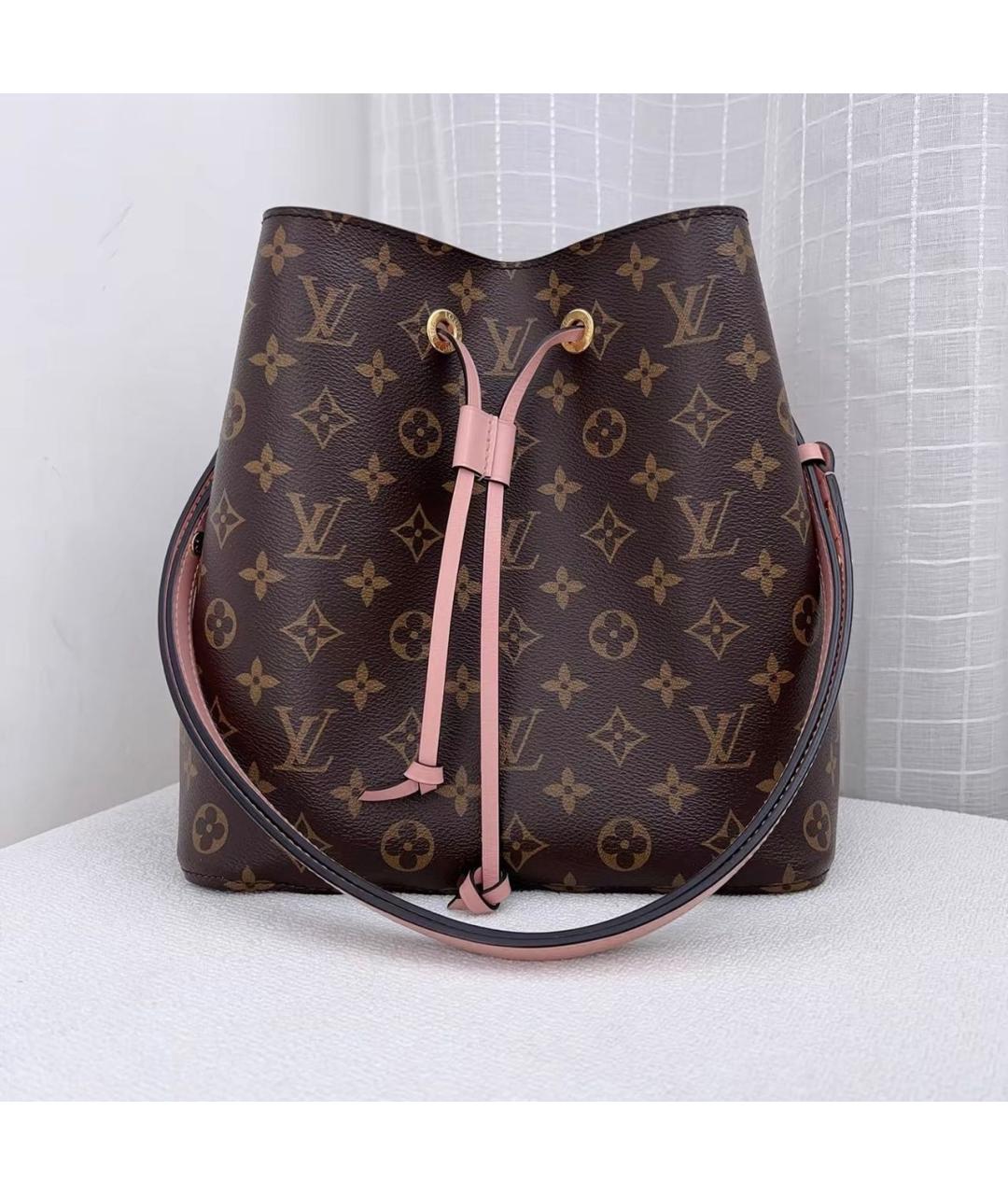 LOUIS VUITTON Розовая кожаная сумка тоут, фото 8