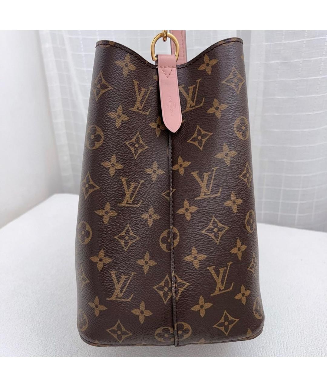LOUIS VUITTON Розовая кожаная сумка тоут, фото 4