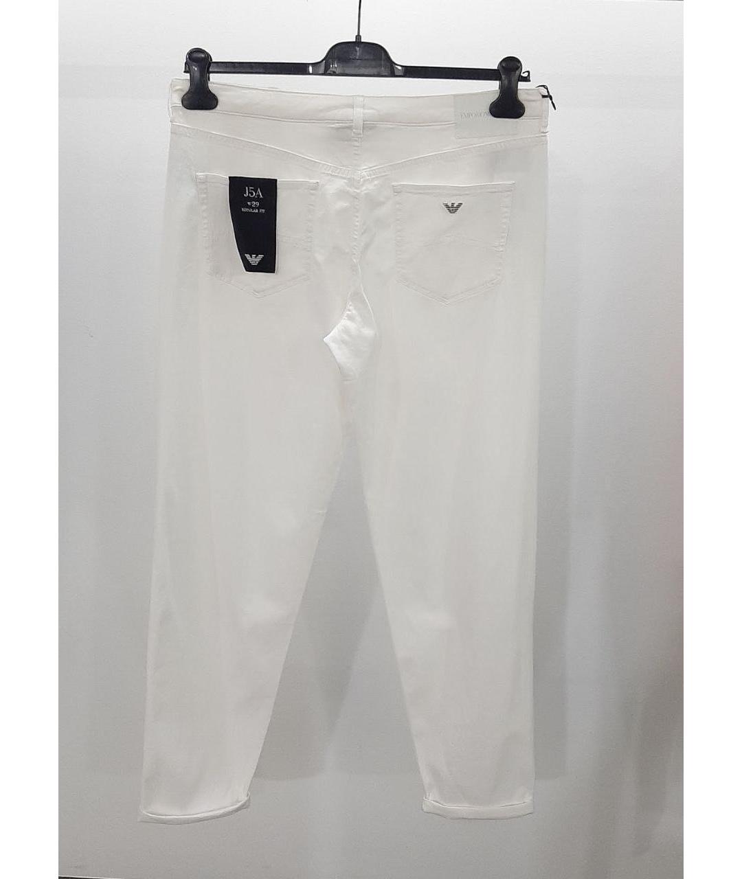EMPORIO ARMANI Белые брюки узкие, фото 2