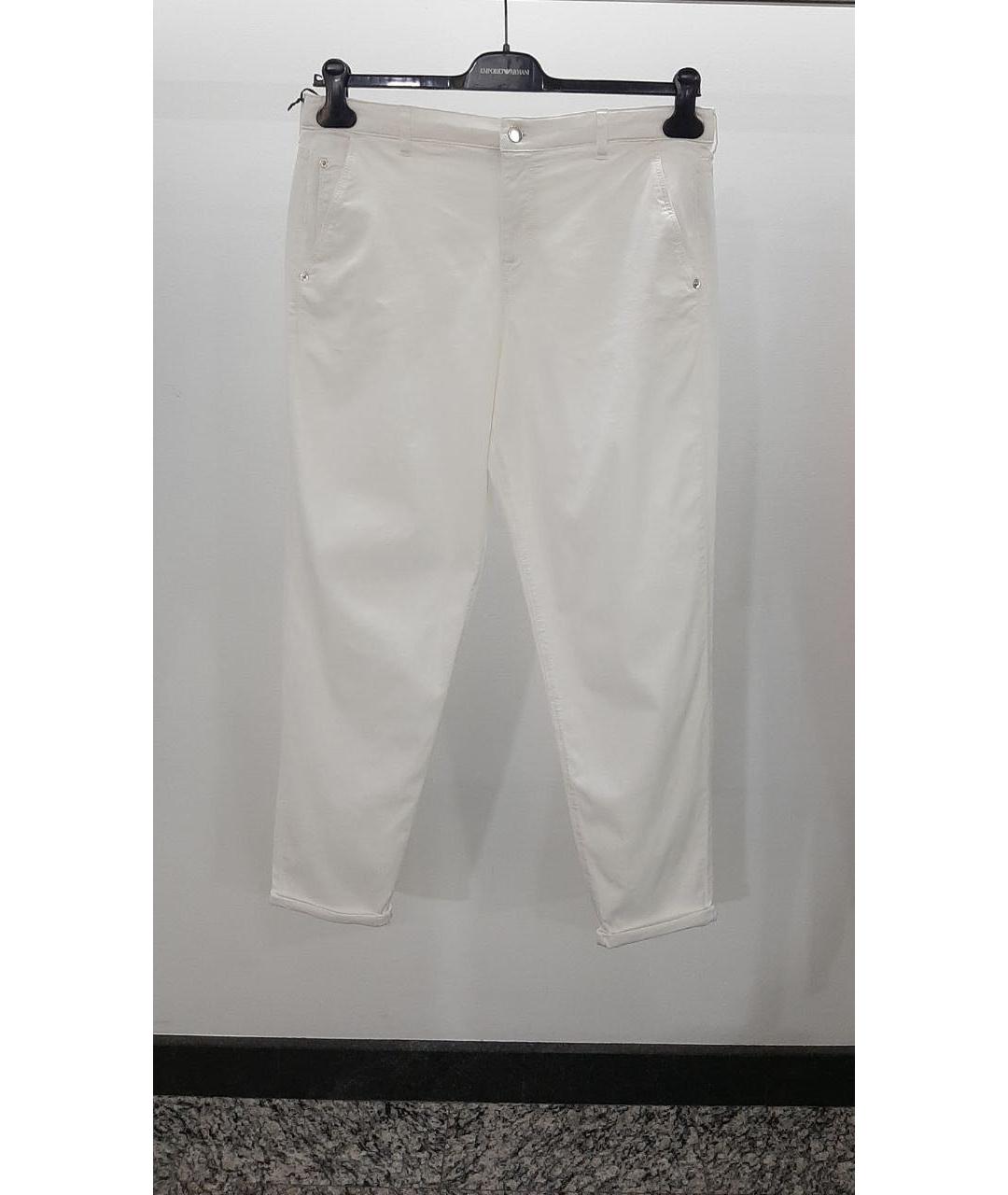 EMPORIO ARMANI Белые брюки узкие, фото 3