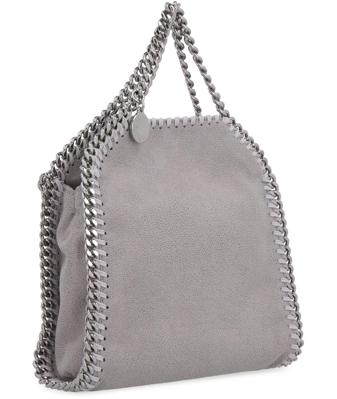 STELLA MCCARTNEY Серая синтетическая сумка с короткими ручками, фото 2
