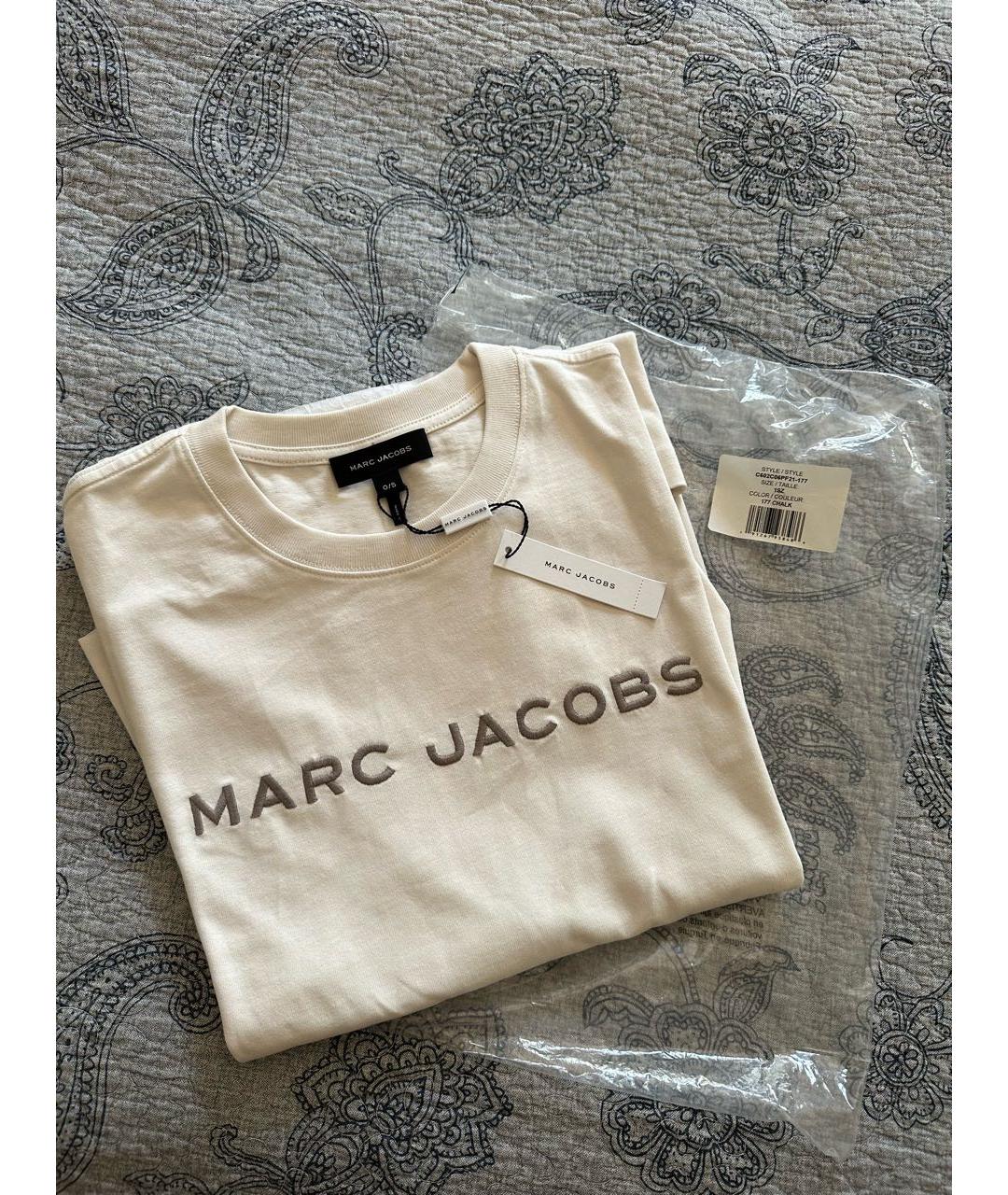 MARC JACOBS Белая хлопковая футболка, фото 4