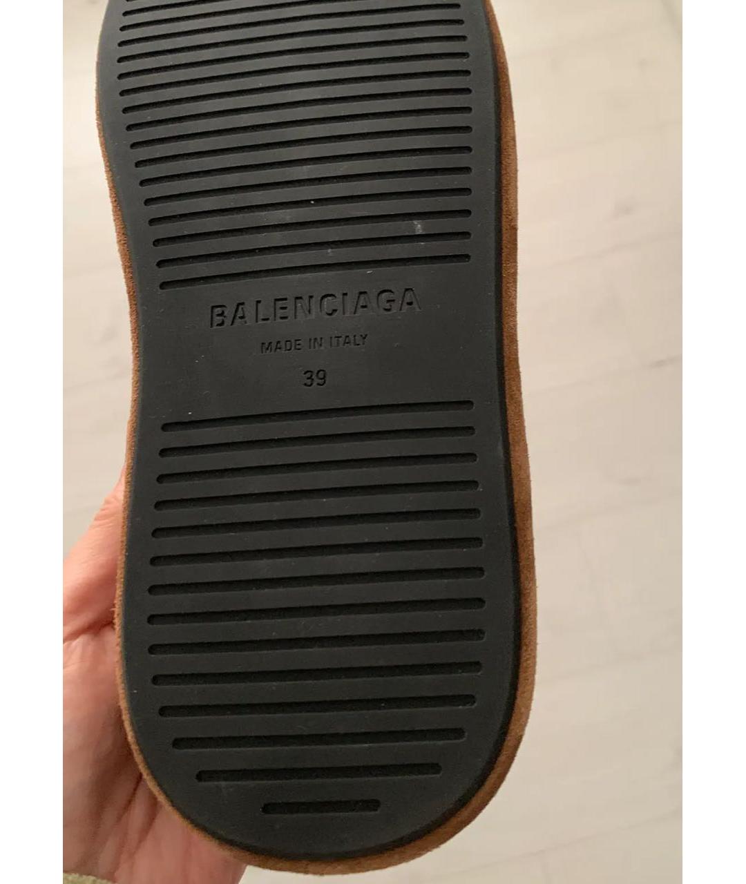 BALENCIAGA Коричневые мюли, фото 4