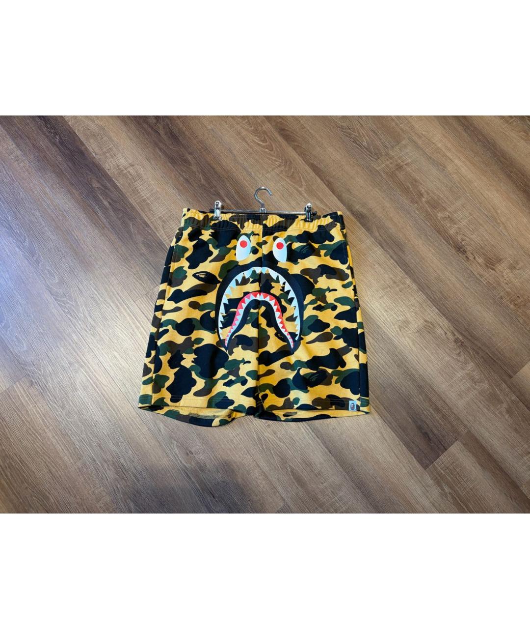 BAPE Хаки хлопковые шорты, фото 6
