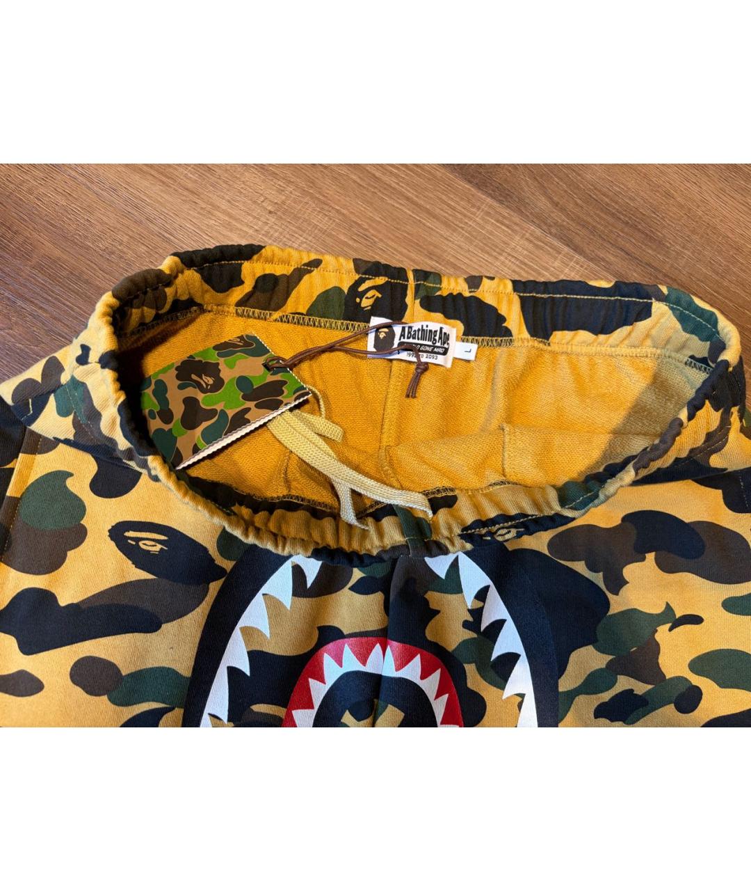 BAPE Хаки хлопковые шорты, фото 5