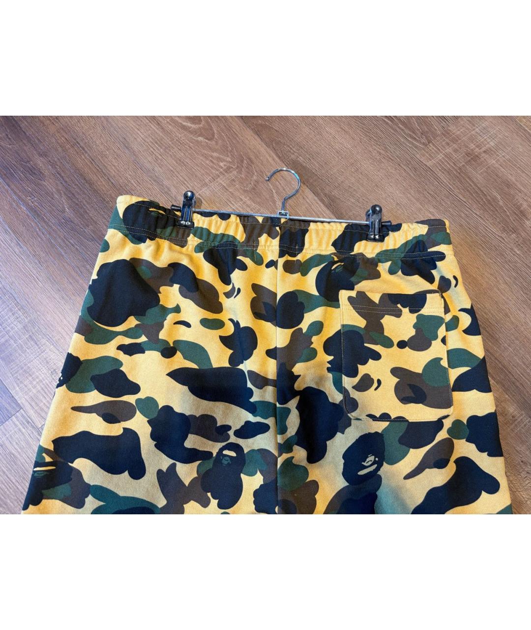 BAPE Хаки хлопковые шорты, фото 4