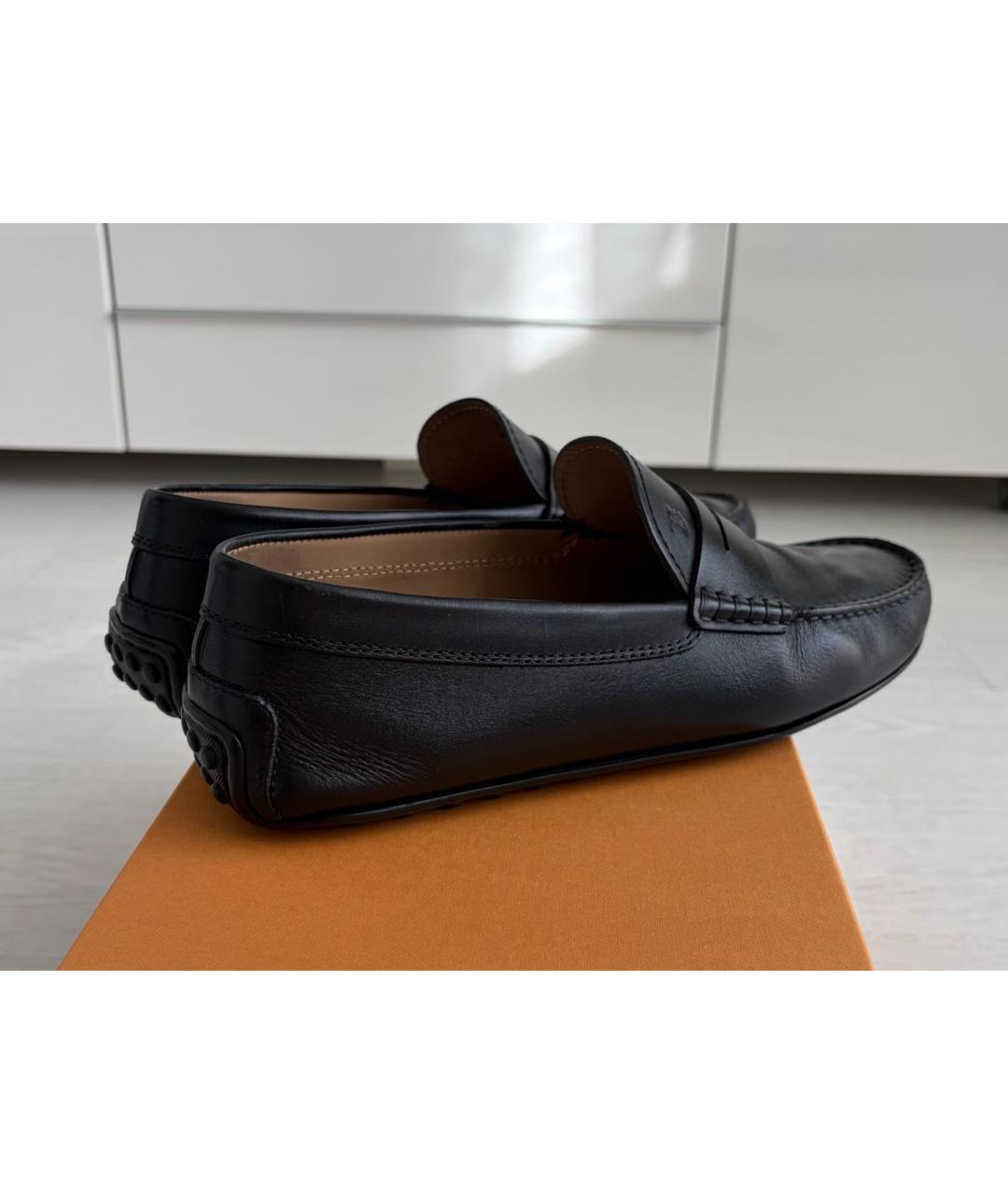 TOD'S Черные кожаные мокасины, фото 6
