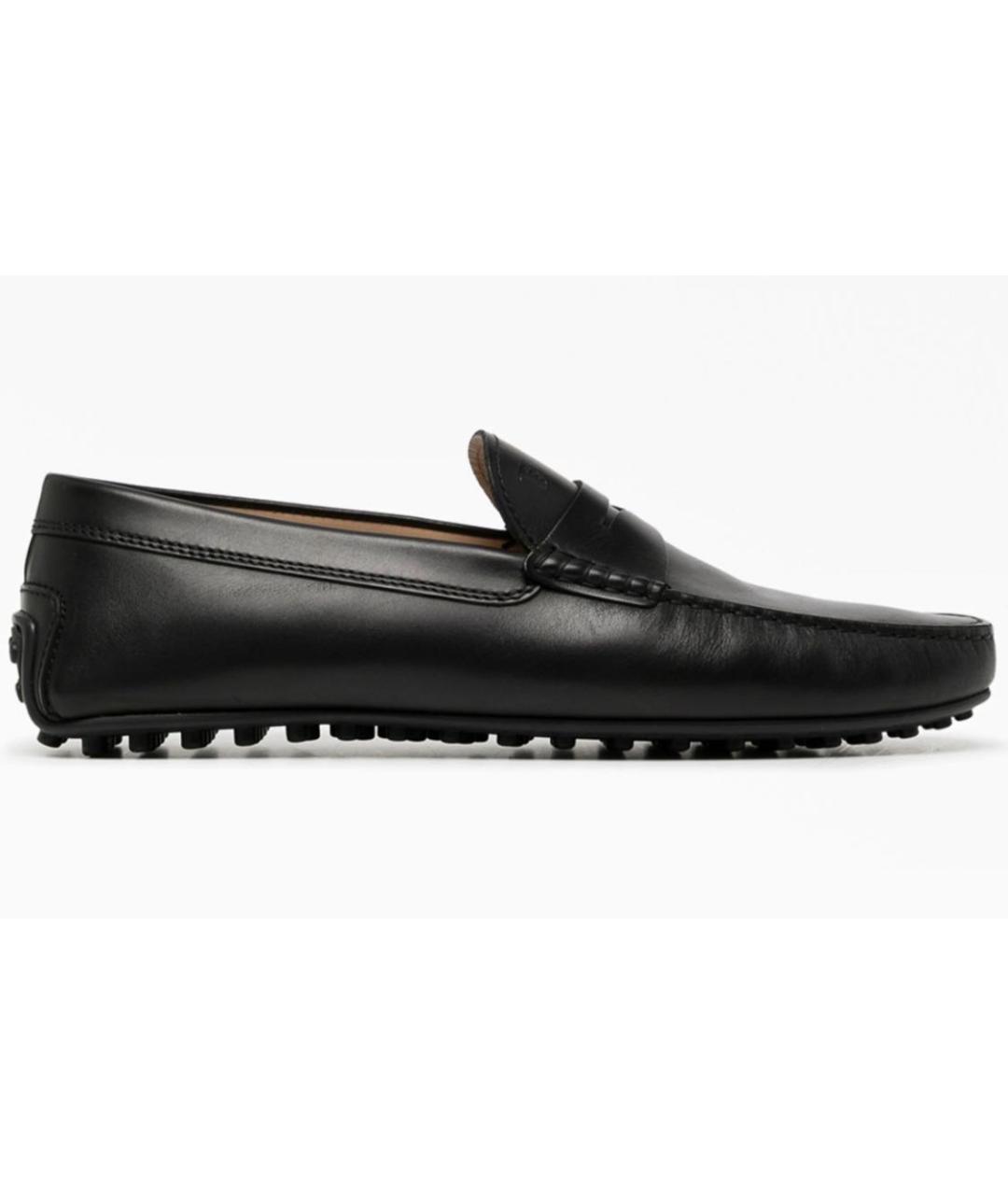 TOD'S Черные кожаные мокасины, фото 9