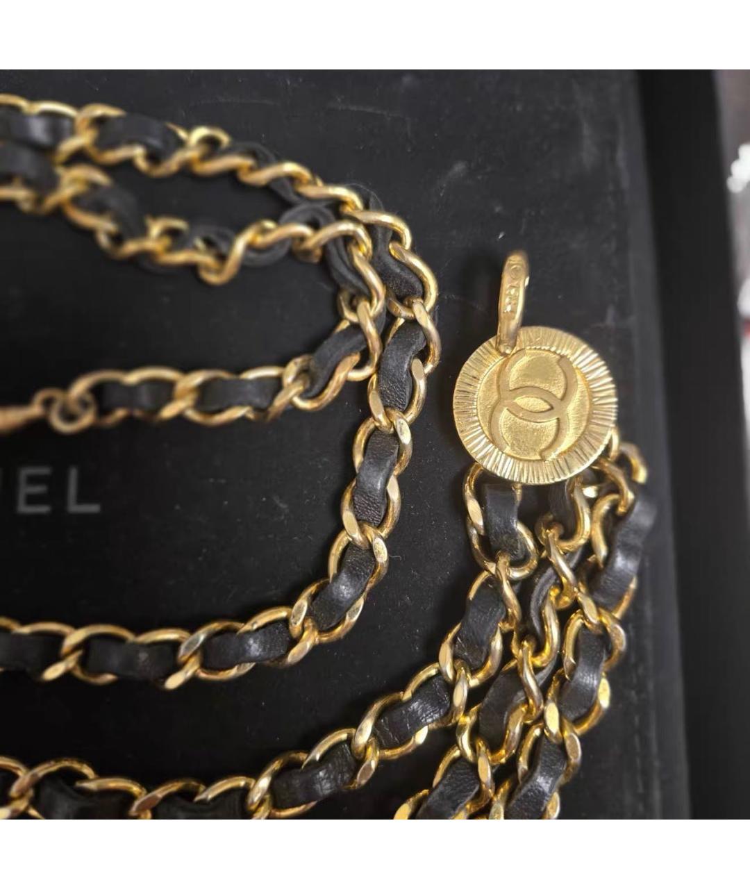 CHANEL Черный кожаный ремень, фото 5
