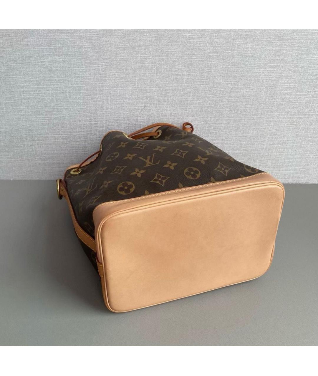 LOUIS VUITTON Коричневая кожаная сумка через плечо, фото 5