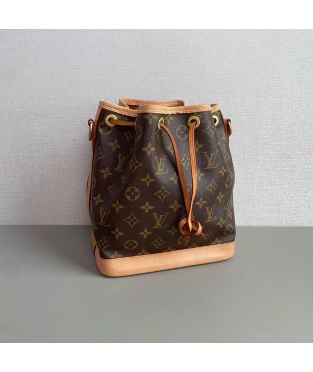 LOUIS VUITTON Коричневая кожаная сумка через плечо, фото 2