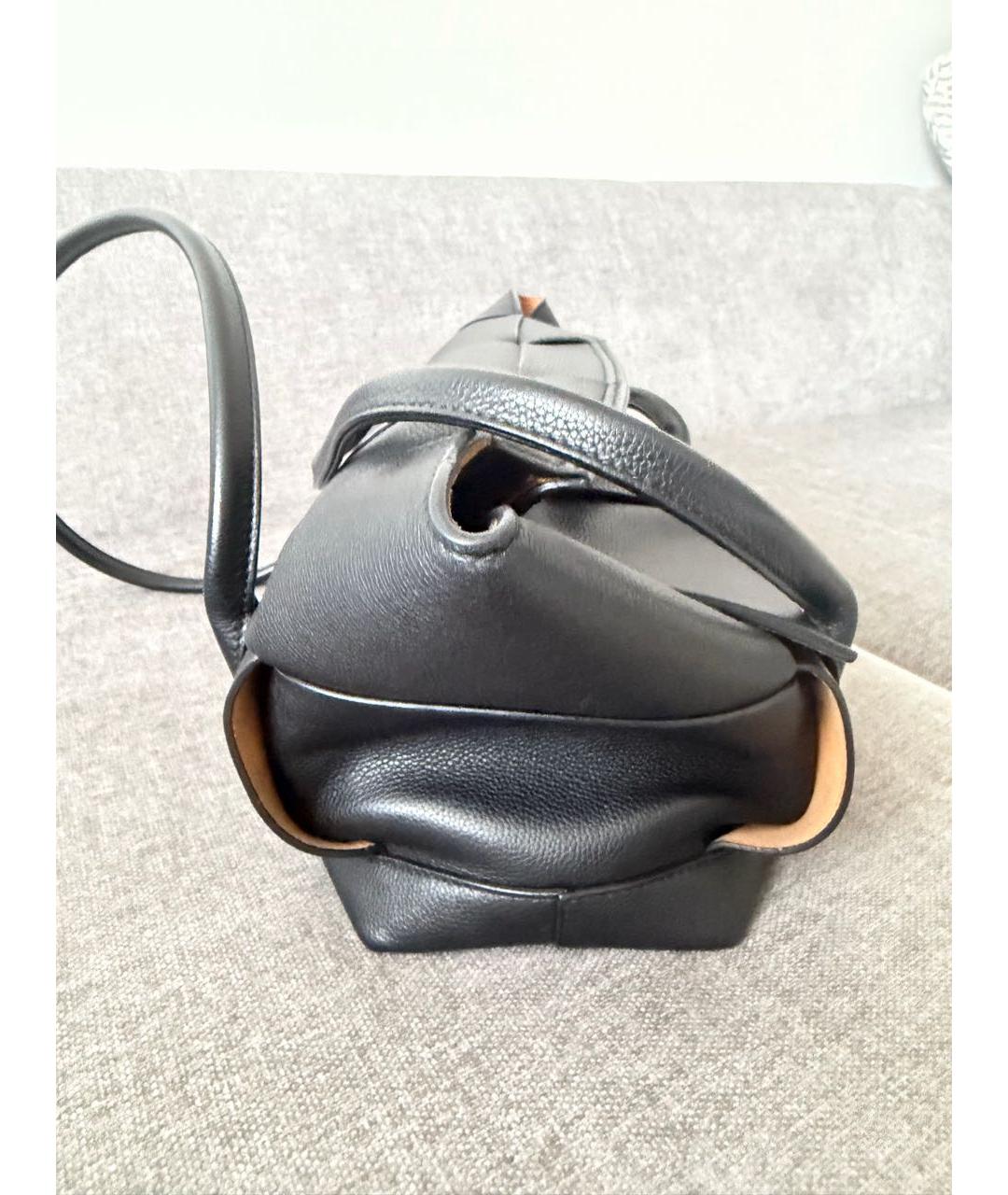 BOTTEGA VENETA Черная кожаная сумка с короткими ручками, фото 2
