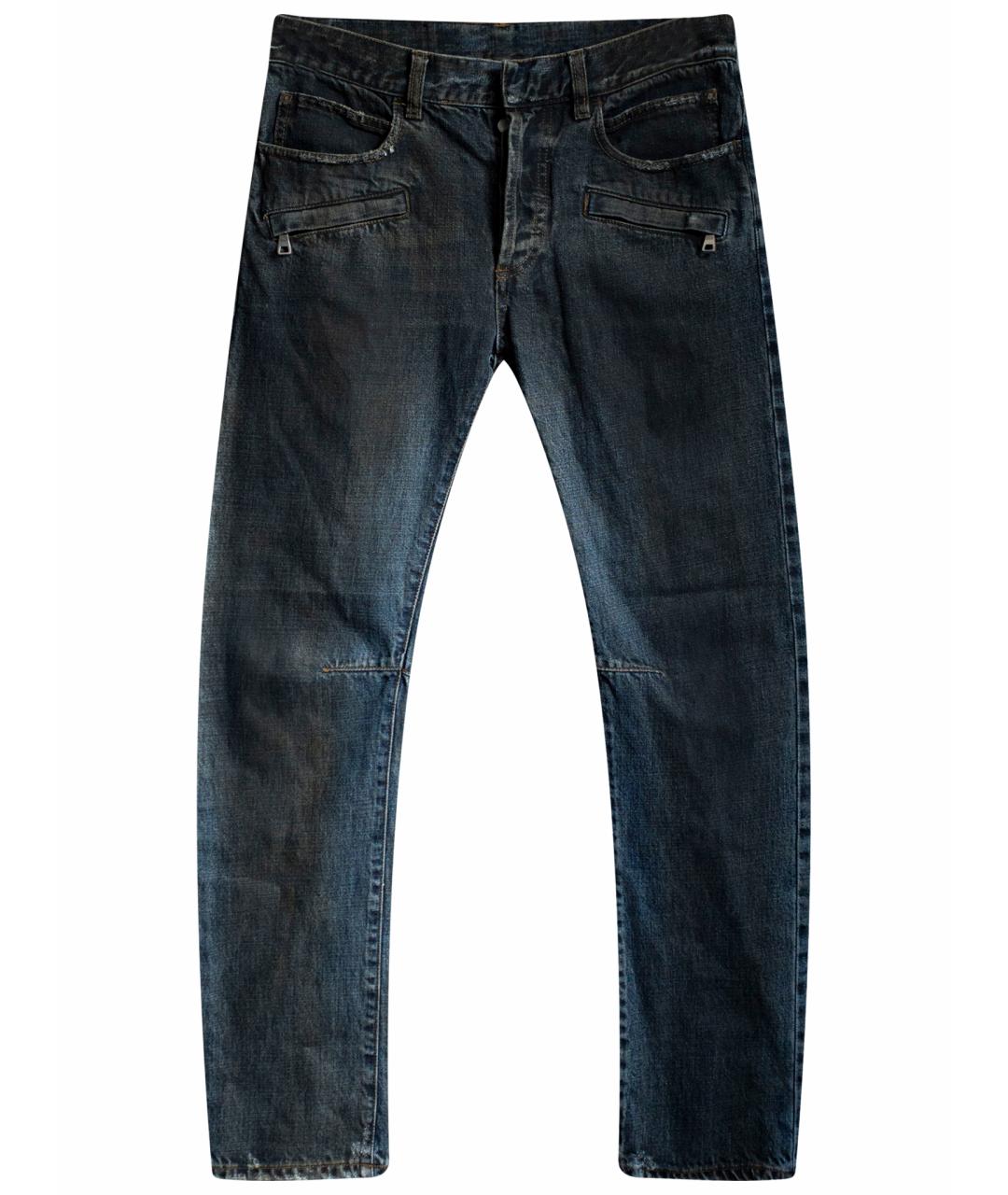 BALMAIN Синие хлопковые джинсы скинни, фото 1