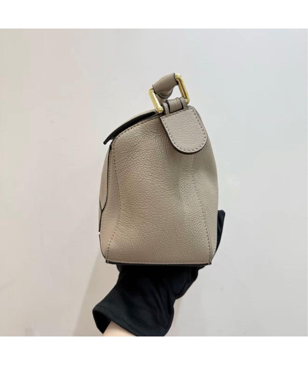 LOEWE Бежевая кожаная сумка тоут, фото 4