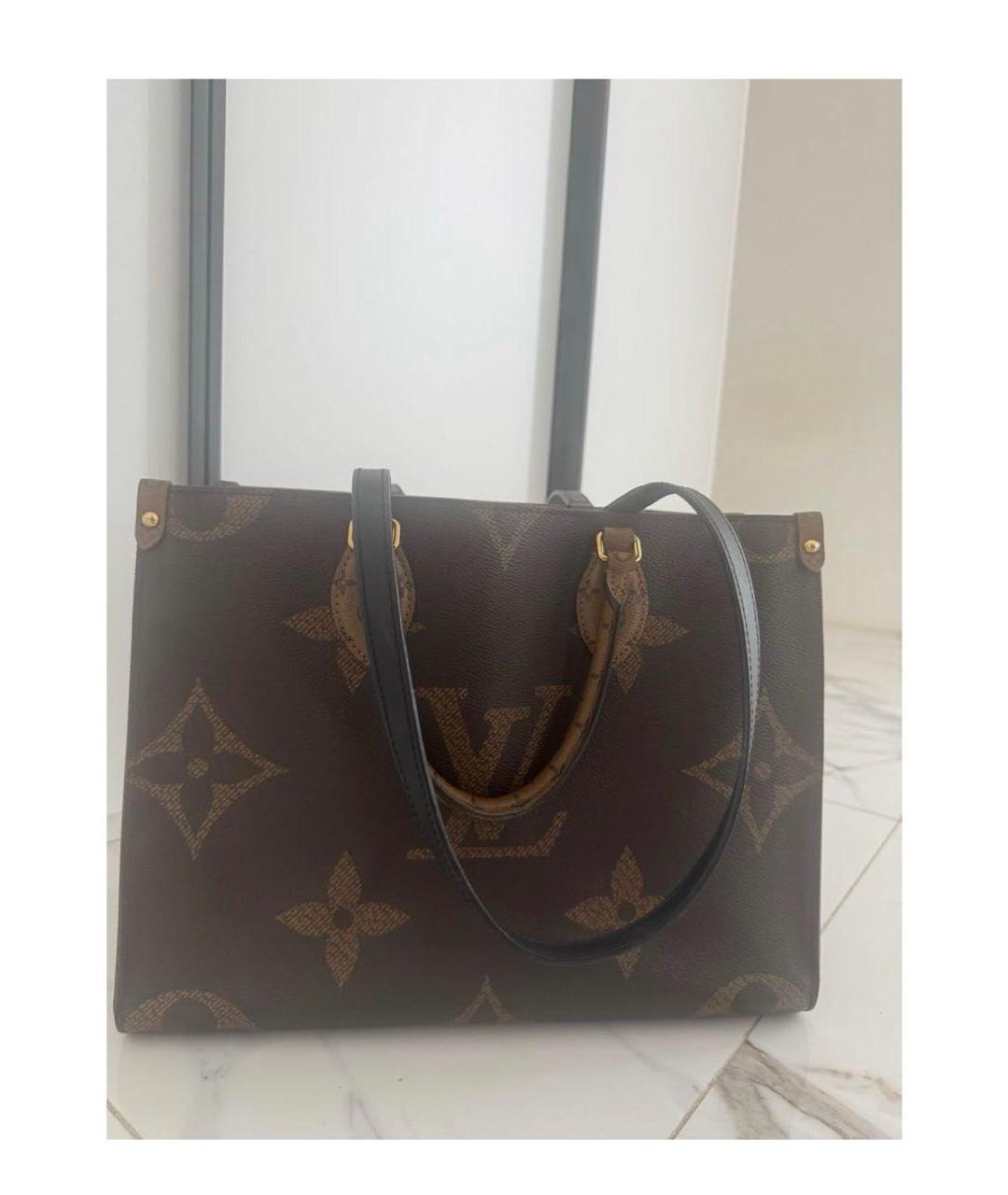 LOUIS VUITTON Коричневая сумка тоут из канвы, фото 2