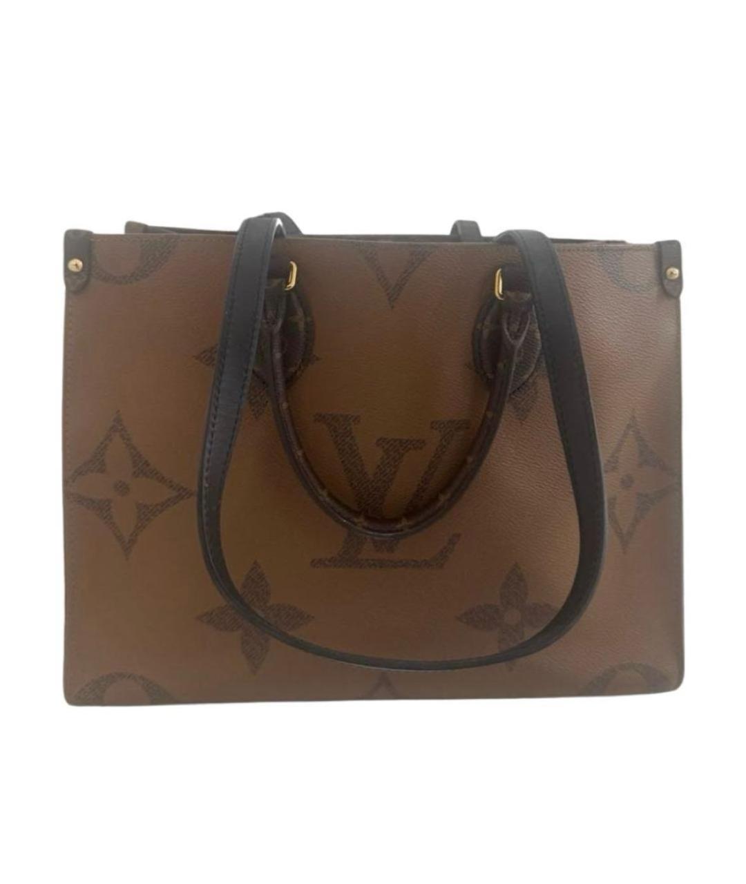LOUIS VUITTON Коричневая сумка тоут из канвы, фото 8