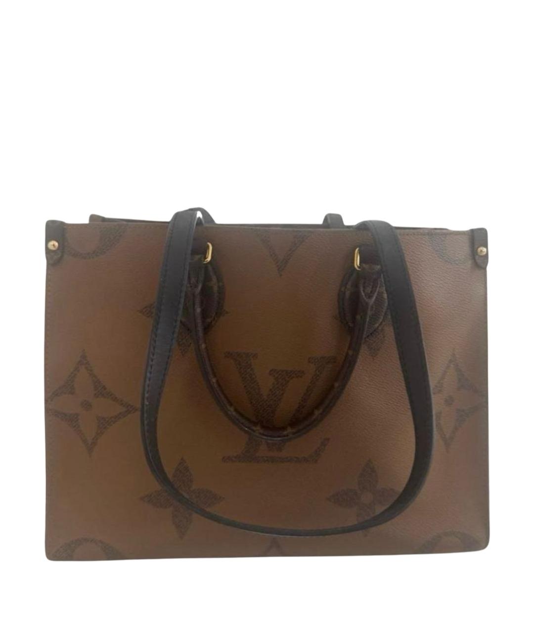 LOUIS VUITTON Коричневая сумка тоут из канвы, фото 1