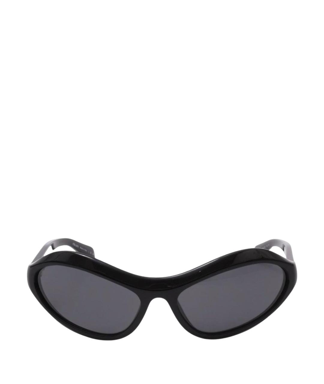 PRADA Черные пластиковые солнцезащитные очки, фото 1