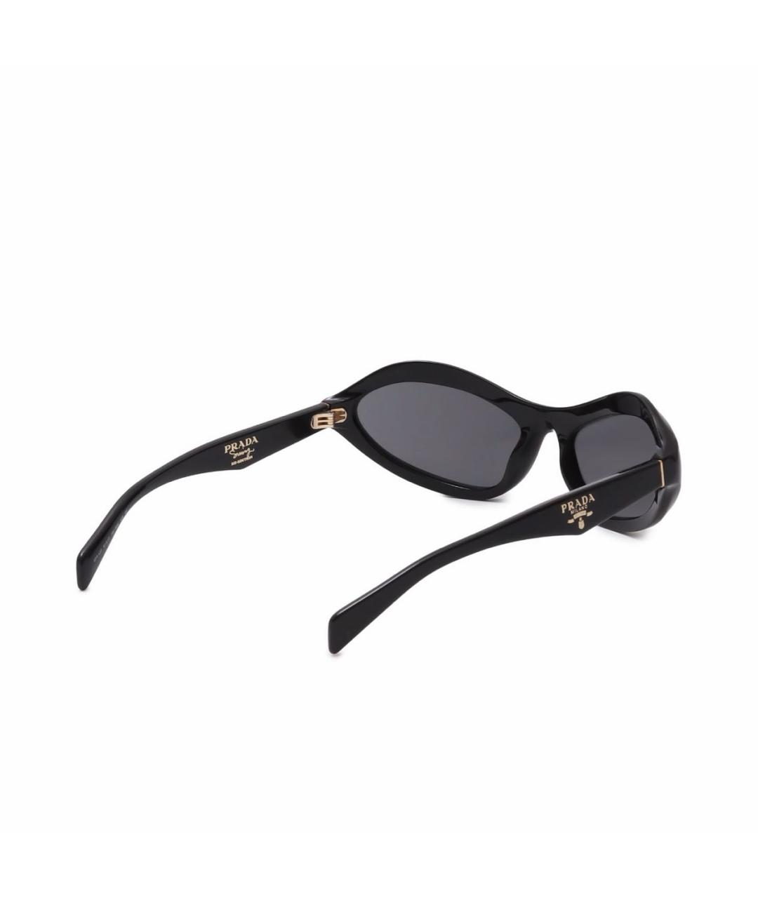 PRADA Черные пластиковые солнцезащитные очки, фото 4