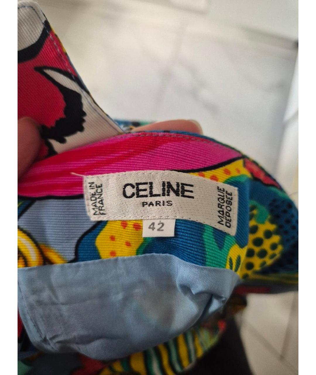 CELINE Коралловое хлопковое повседневное платье, фото 3