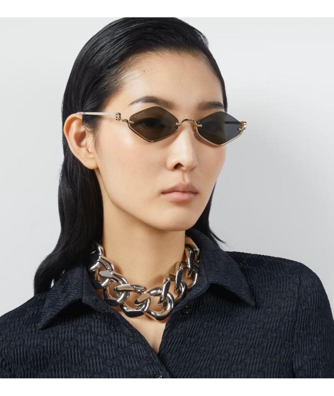 GUCCI Серые металлические солнцезащитные очки, фото 6