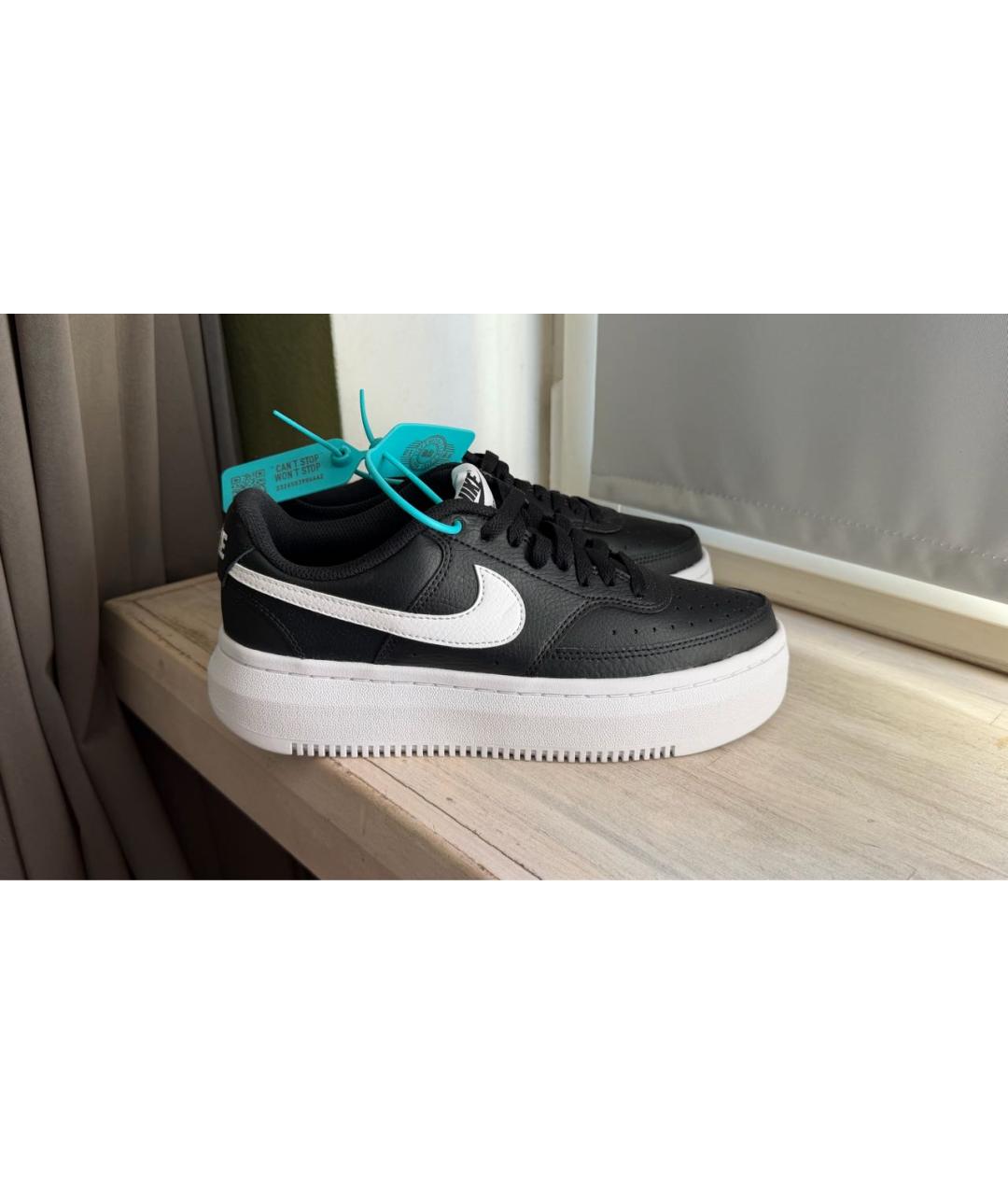 NIKE Черные кожаные кроссовки, фото 2