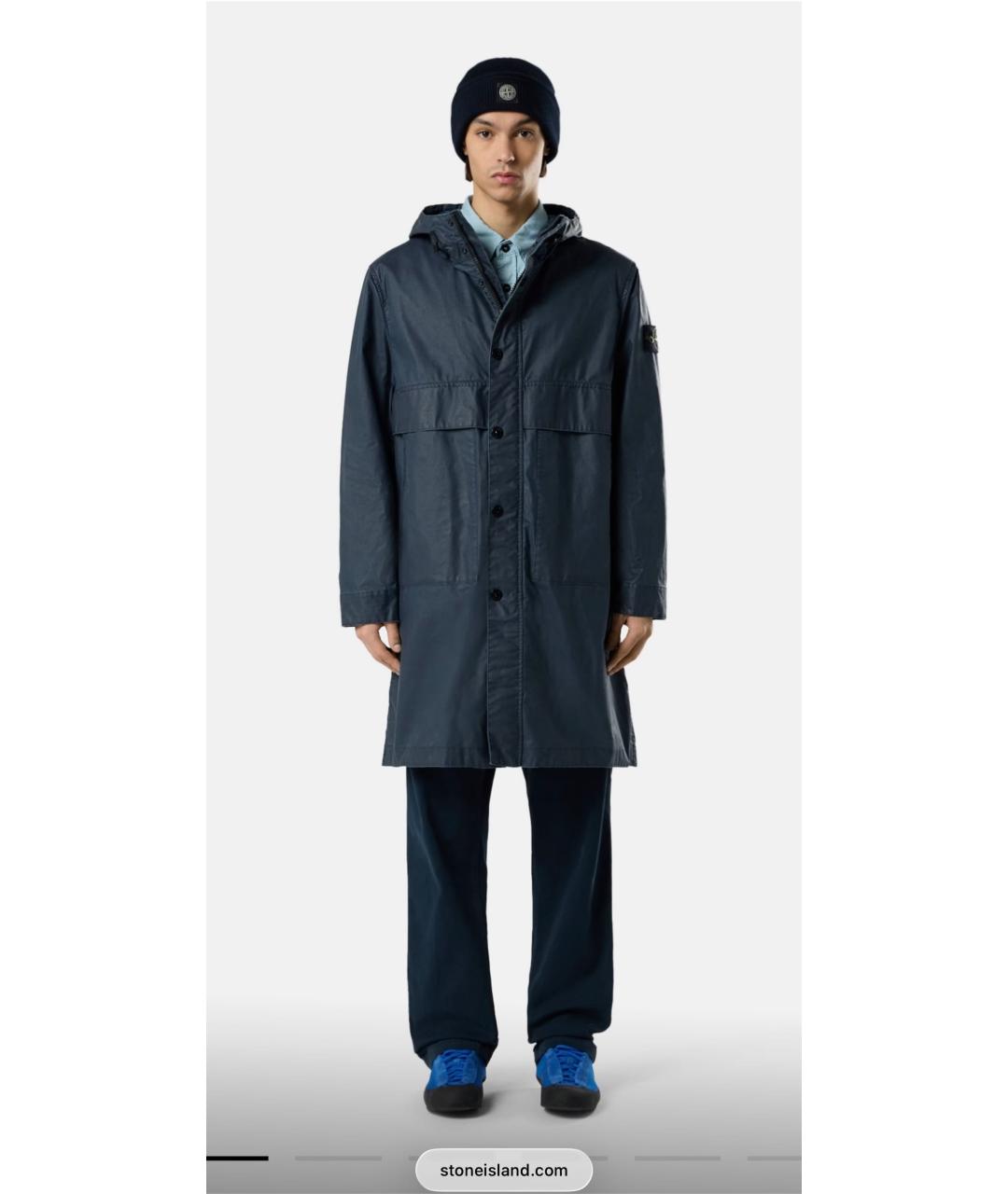 STONE ISLAND Синяя хлопковая парка, фото 3