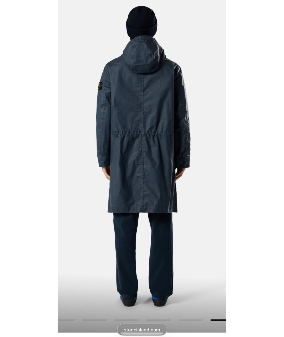 STONE ISLAND Синяя хлопковая парка, фото 4