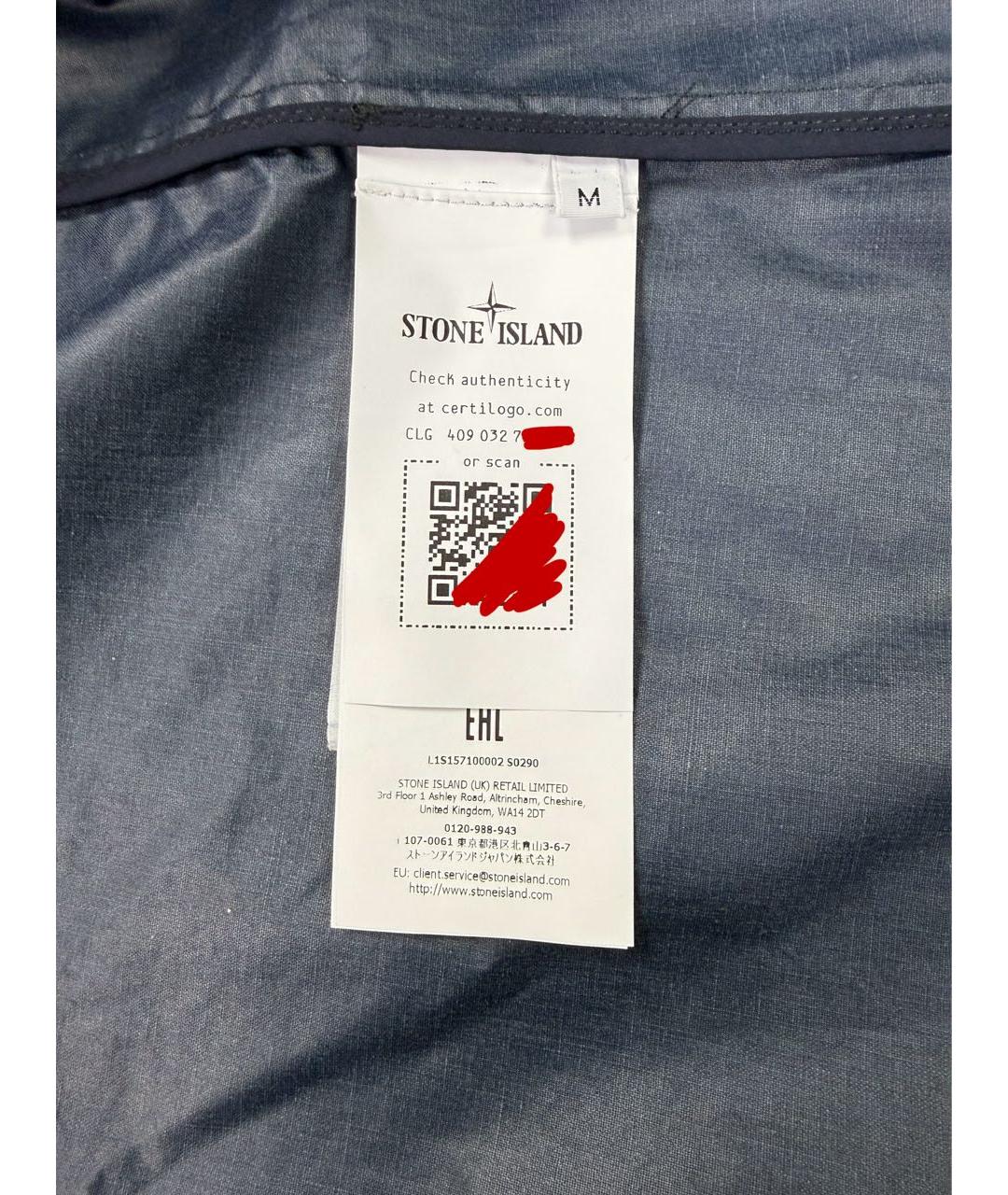STONE ISLAND Синяя хлопковая парка, фото 7